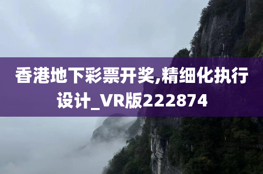 香港地下彩票开奖,精细化执行设计_VR版222874