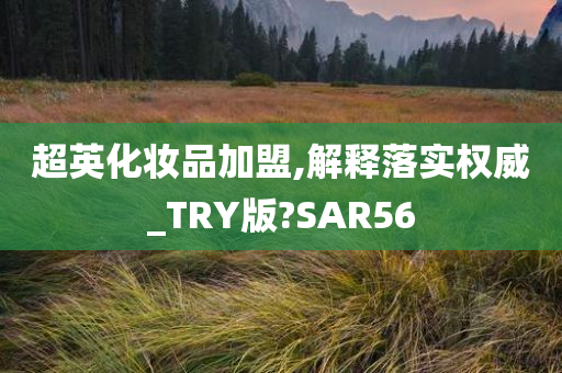 超英化妆品加盟,解释落实权威_TRY版?SAR56