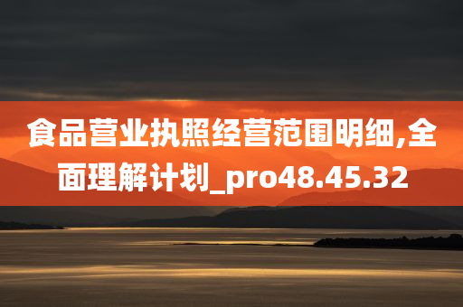 食品营业执照经营范围明细,全面理解计划_pro48.45.32