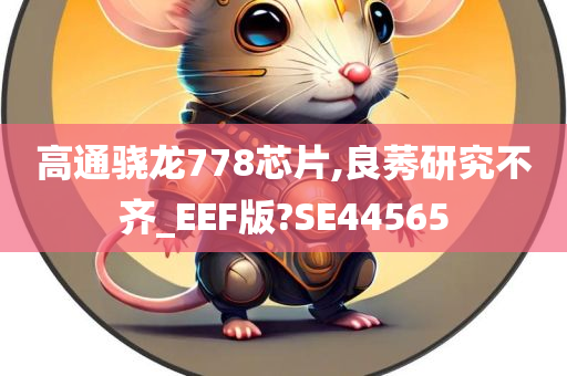 高通骁龙778芯片,良莠研究不齐_EEF版?SE44565