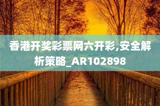 香港开奖彩票网六开彩,安全解析策略_AR102898