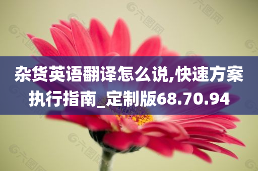 杂货英语翻译怎么说,快速方案执行指南_定制版68.70.94