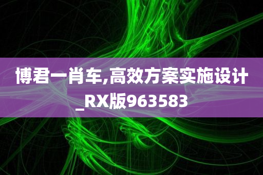 博君一肖车,高效方案实施设计_RX版963583