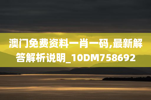 澳门免费资料一肖一码,最新解答解析说明_10DM758692