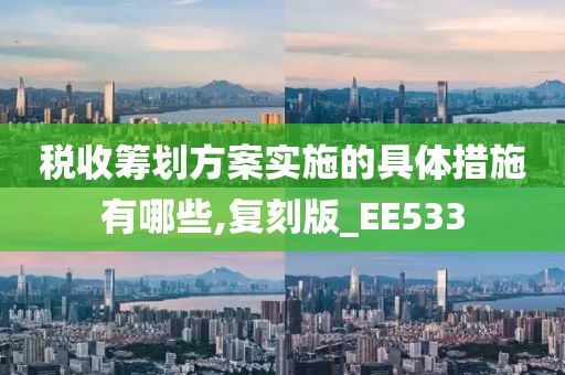 税收筹划方案实施的具体措施有哪些,复刻版_EE533