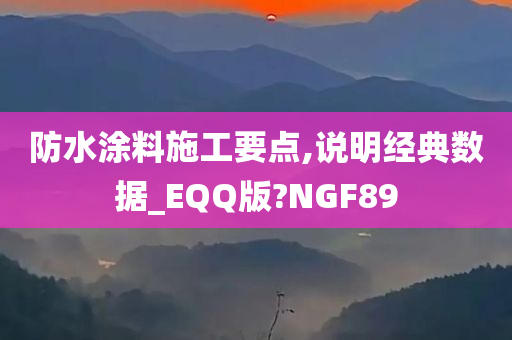 防水涂料施工要点,说明经典数据_EQQ版?NGF89