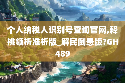 个人纳税人识别号查询官网,释挑领析准析版_解民倒悬版?GH489