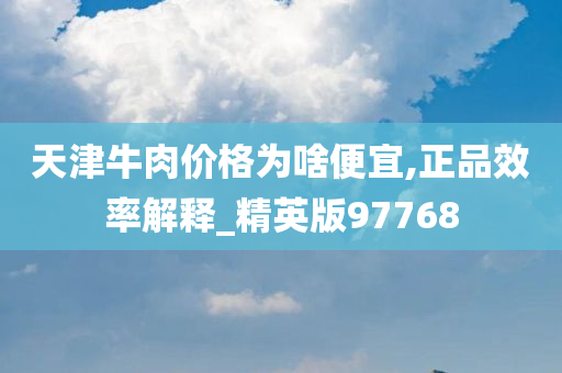 天津牛肉价格为啥便宜,正品效率解释_精英版97768