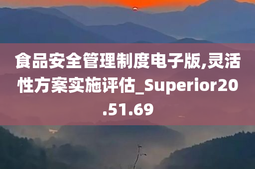 食品安全管理制度电子版,灵活性方案实施评估_Superior20.51.69