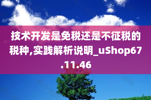 技术开发是免税还是不征税的税种,实践解析说明_uShop67.11.46