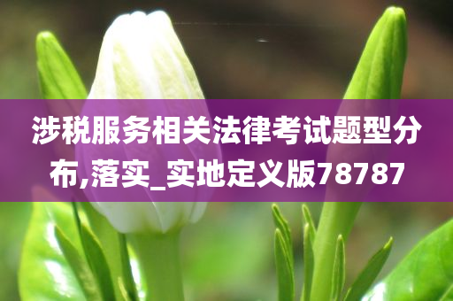 涉税服务相关法律考试题型分布,落实_实地定义版78787