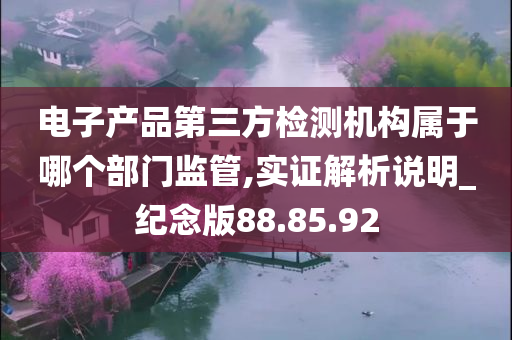 电子产品第三方检测机构属于哪个部门监管,实证解析说明_纪念版88.85.92