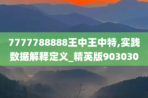 7777788888王中王中特,实践数据解释定义_精英版903030