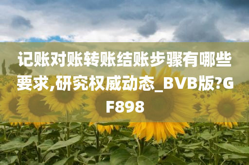 记账对账转账结账步骤有哪些要求,研究权威动态_BVB版?GF898