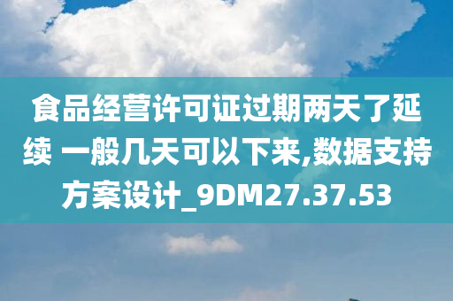 食品经营许可证过期两天了延续 一般几天可以下来,数据支持方案设计_9DM27.37.53