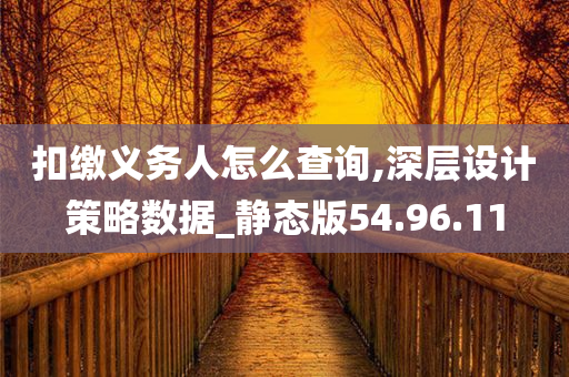 扣缴义务人怎么查询,深层设计策略数据_静态版54.96.11