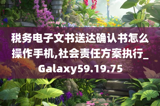 税务电子文书送达确认书怎么操作手机,社会责任方案执行_Galaxy59.19.75