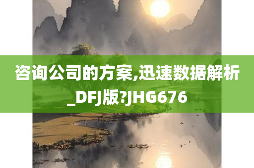 咨询公司的方案,迅速数据解析_DFJ版?JHG676