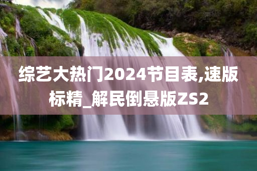 综艺大热门2024节目表,速版标精_解民倒悬版ZS2