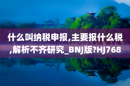 什么叫纳税申报,主要报什么税,解析不齐研究_BNJ版?HJ768