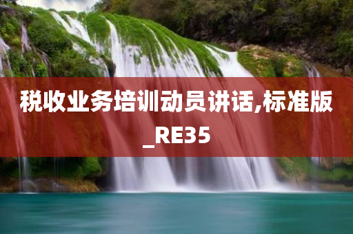 税收业务培训动员讲话,标准版_RE35