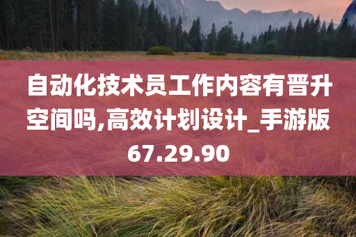 自动化技术员工作内容有晋升空间吗,高效计划设计_手游版67.29.90