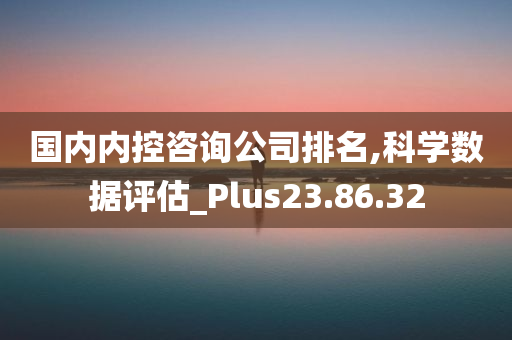 国内内控咨询公司排名,科学数据评估_Plus23.86.32