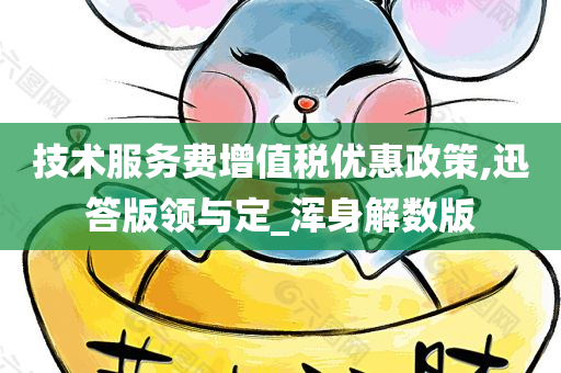 技术服务费增值税优惠政策,迅答版领与定_浑身解数版