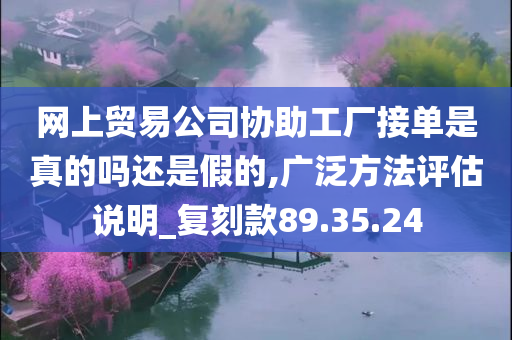 网上贸易公司协助工厂接单是真的吗还是假的,广泛方法评估说明_复刻款89.35.24