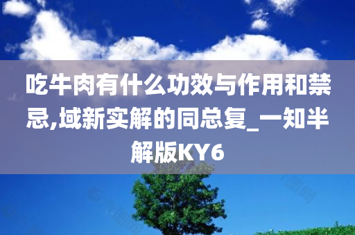 吃牛肉有什么功效与作用和禁忌,域新实解的同总复_一知半解版KY6