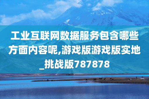 工业互联网数据服务包含哪些方面内容呢,游戏版游戏版实地_挑战版787878