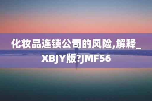 化妆品连锁公司的风险,解释_XBJY版?JMF56