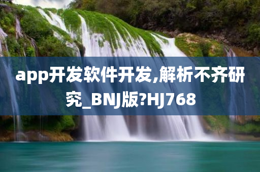 app开发软件开发,解析不齐研究_BNJ版?HJ768