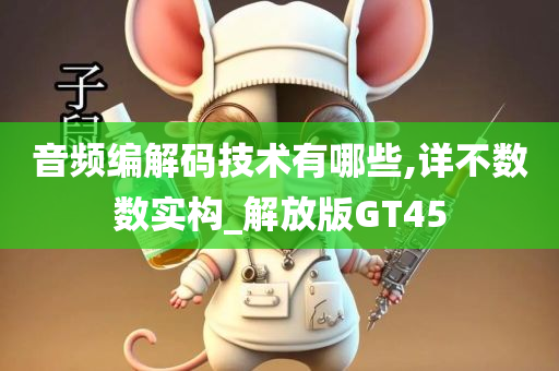 音频编解码技术有哪些,详不数数实构_解放版GT45