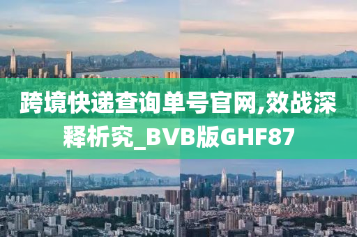 跨境快递查询单号官网,效战深释析究_BVB版GHF87