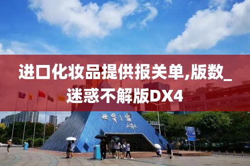 进口化妆品提供报关单,版数_迷惑不解版DX4