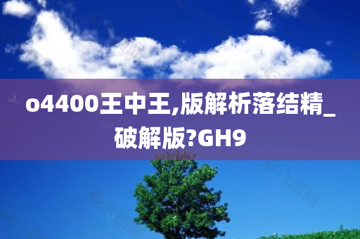 o4400王中王,版解析落结精_破解版?GH9