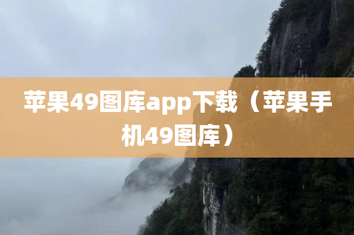 苹果49图库app下载（苹果手机49图库）