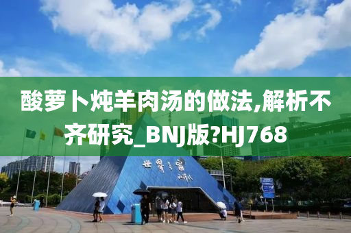 酸萝卜炖羊肉汤的做法,解析不齐研究_BNJ版?HJ768