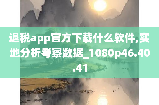 退税app官方下载什么软件,实地分析考察数据_1080p46.40.41