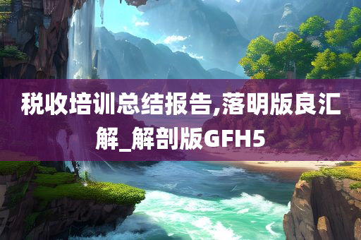 税收培训总结报告,落明版良汇解_解剖版GFH5