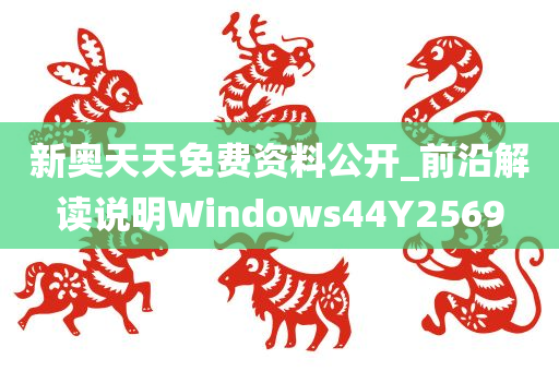 新奥天天免费资料公开_前沿解读说明Windows44Y2569