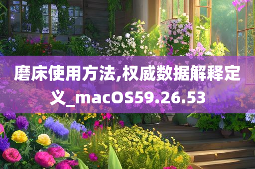 磨床使用方法,权威数据解释定义_macOS59.26.53