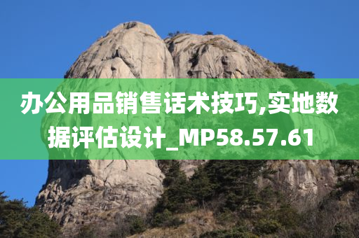 办公用品销售话术技巧,实地数据评估设计_MP58.57.61