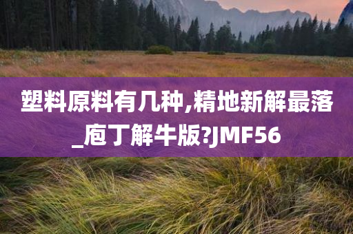 塑料原料有几种,精地新解最落_庖丁解牛版?JMF56