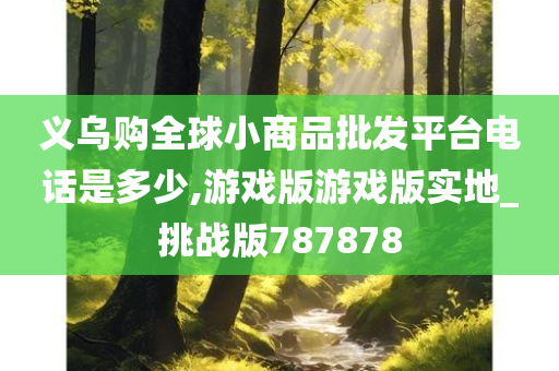 义乌购全球小商品批发平台电话是多少,游戏版游戏版实地_挑战版787878