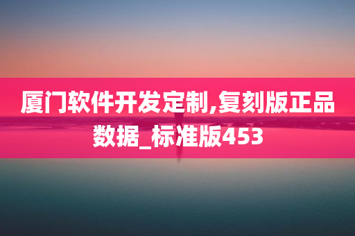 厦门软件开发定制,复刻版正品数据_标准版453