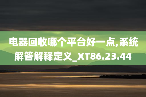 电器回收哪个平台好一点,系统解答解释定义_XT86.23.44