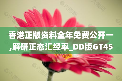 香港正版资料全年免费公开一,解研正态汇经率_DD版GT45