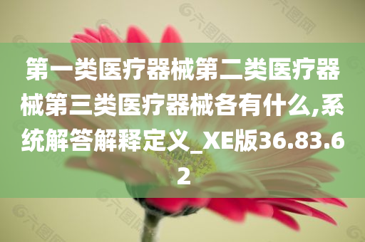 第一类医疗器械第二类医疗器械第三类医疗器械各有什么,系统解答解释定义_XE版36.83.62